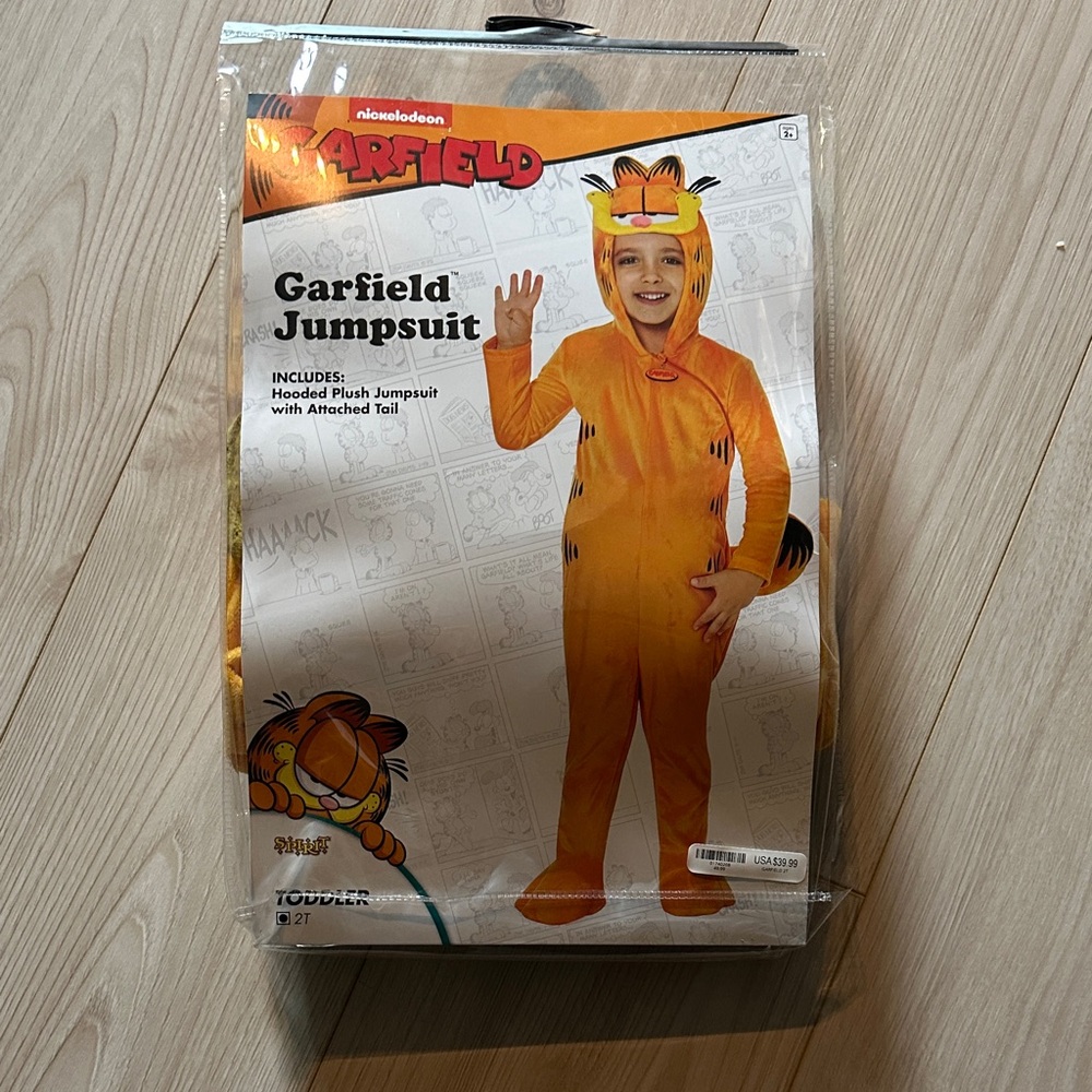 Nickelodeon Garfield Jumpsuit Costume - Orange and Black